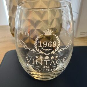 1969 Limited Edition Vintage Aged to Perfection Wine Glass New